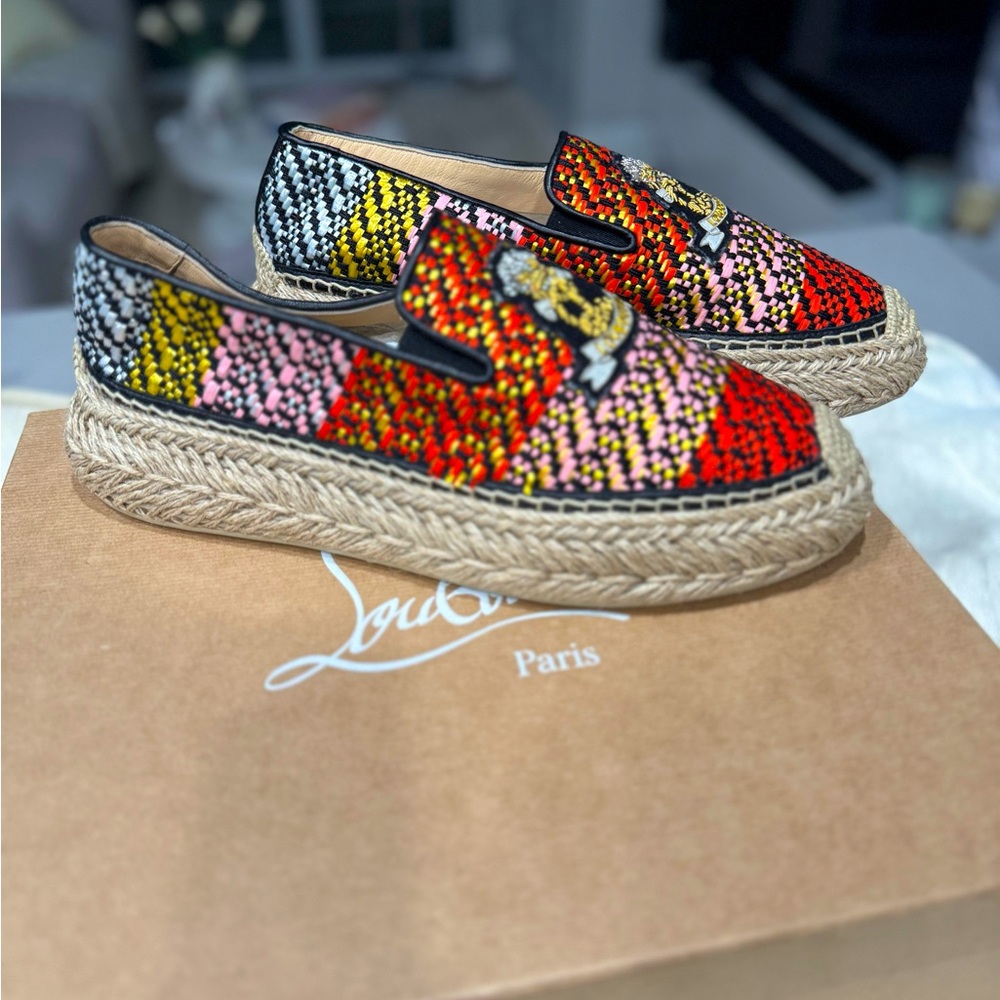 Christian Louboutin Woven Espadrilles.